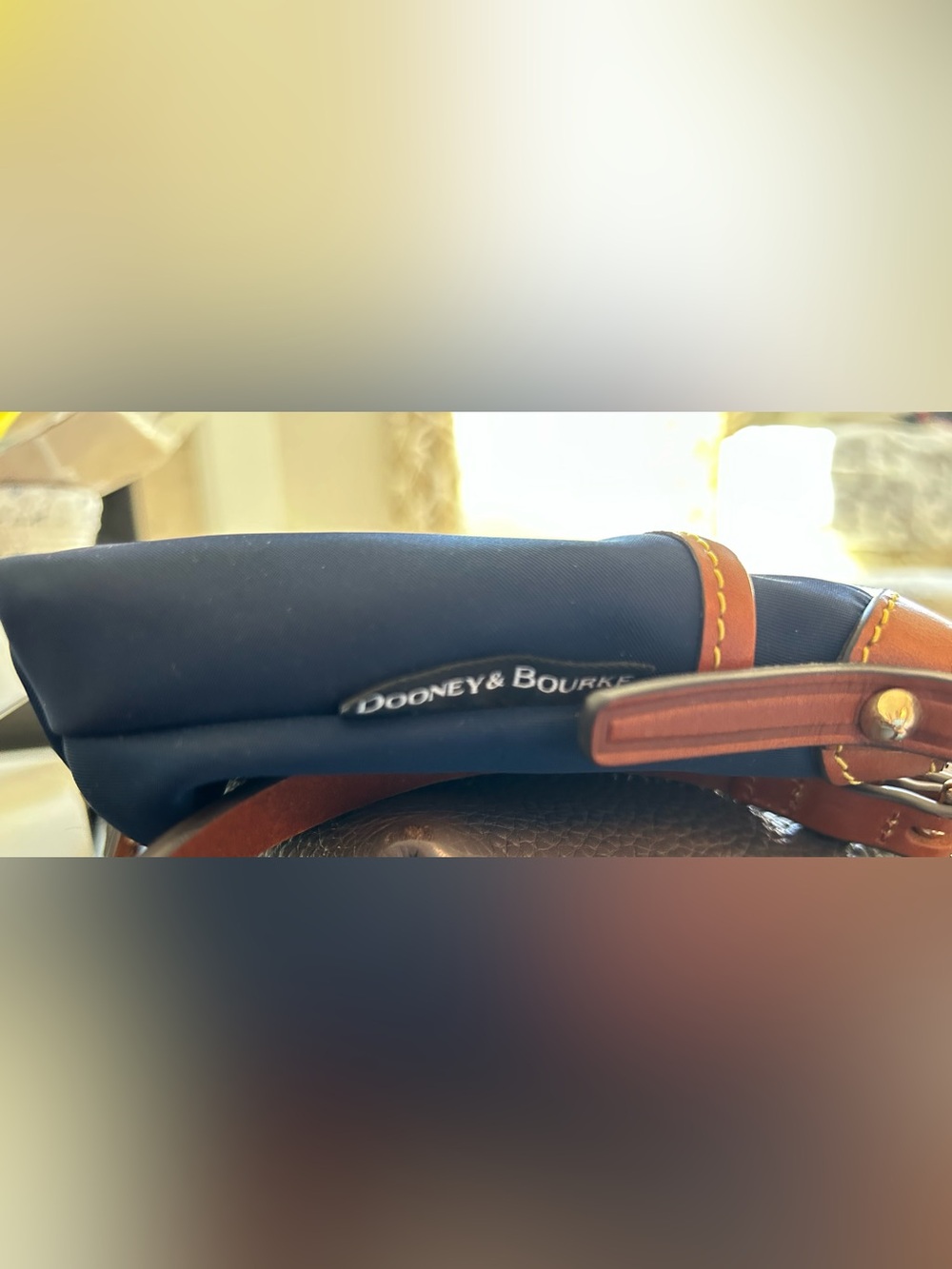 Dooney & Bourke Navy Nylon Pouchette Crossbody - Picture 5 of 6